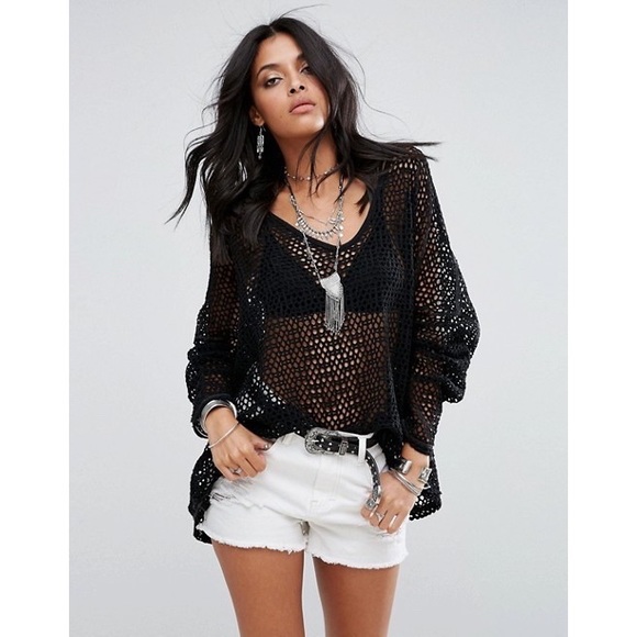 Free People Tops - Free People Napa Tee in Black